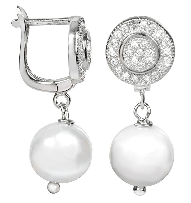 JwL Luxury Pearls Náušnice s bílou pravou perlou JL0107