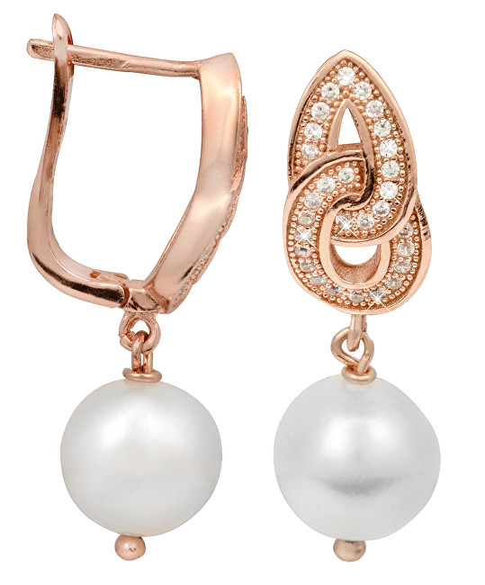 JwL Luxury Pearls Perlové náušnice s bílou pravou perlou JL0094