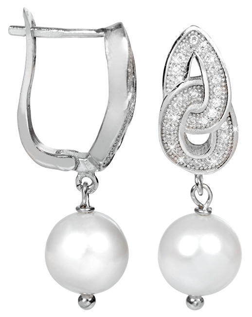 JwL Luxury Pearls Perlové náušnice s bílou pravou perlou JL0095
