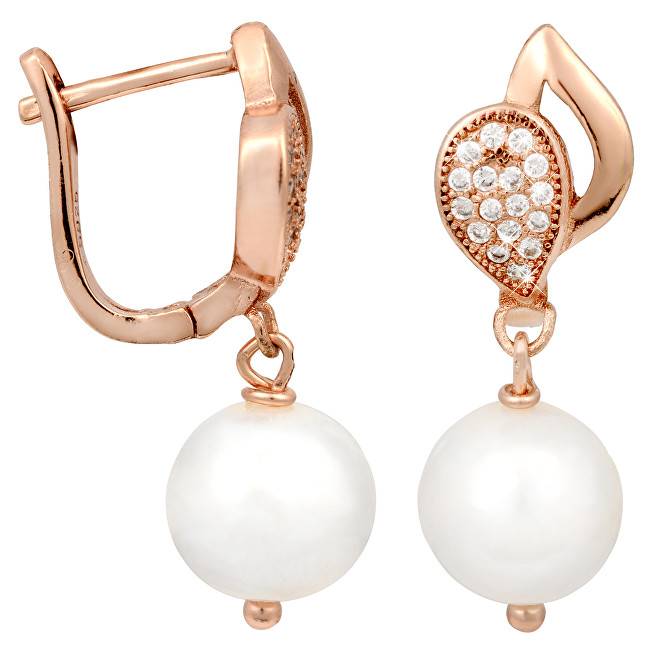 JwL Luxury Pearls Perlové náušnice s bílou pravou perlou JL0104