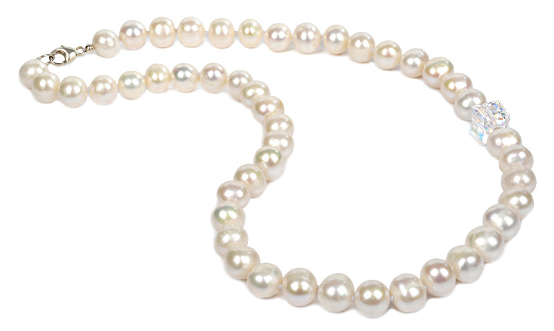 JwL Luxury Pearls Perlový náhrdelník s krystalem JL0051