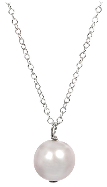 JwL Luxury Pearls Pravá perla růžové barvy na stříbrném řetízku JL0088