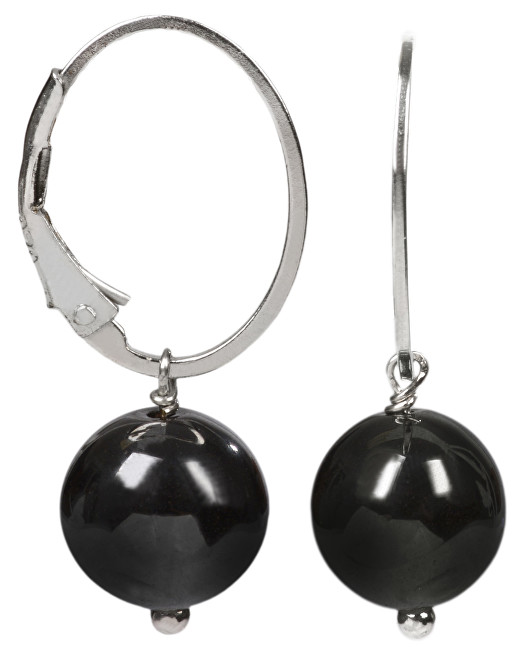 JwL Luxury Pearls Stříbrné náušnice s hematitem JL0152