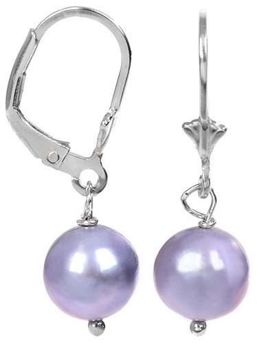 JwL Luxury Pearls Stříbrné náušnice s pravou fialovou perlou JL0275
