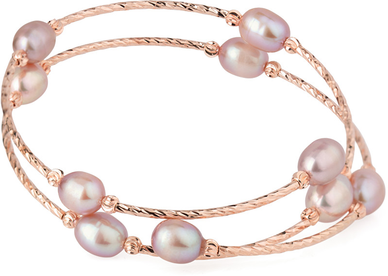 JwL Luxury Pearls Bronzový náramek s pravými perlami JL0494