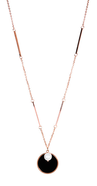 JwL Luxury Pearls Dlouhý bronzový náhrdelník s pravou perlou JL0475CH