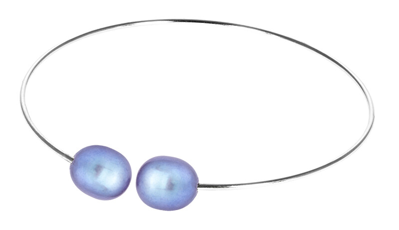 JwL Luxury Pearls Jemný náramek s pravými modrými perlami JL0554