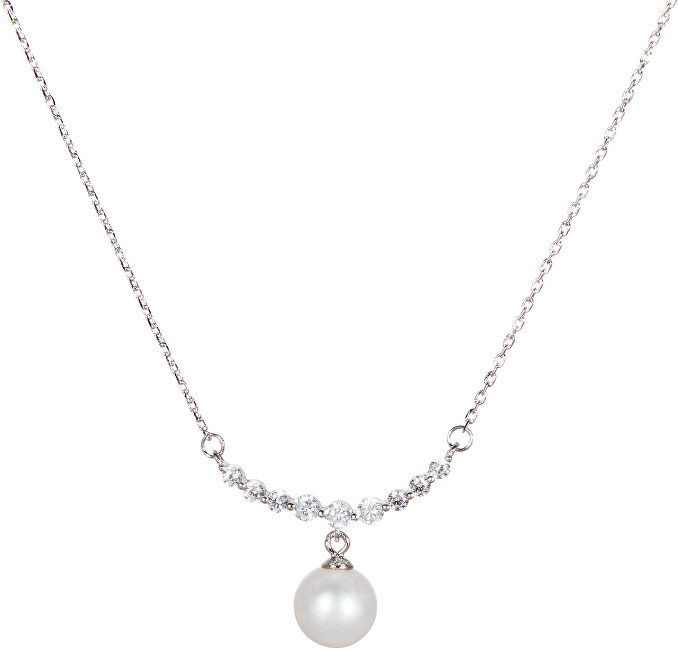 JwL Luxury Pearls Stříbrný náhrdelník s pravou perlou JL0440 (řetízek, přívěsek)