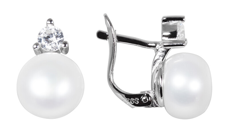 JwL Luxury Pearls Perlové náušnice s bílou pravou perlou JL0538