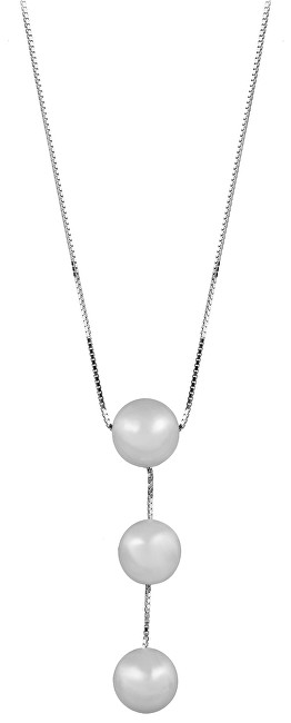 JwL Luxury Pearls Překrásný náhrdelník se třemi perlami JL0431 (řetízek, přívěsek)