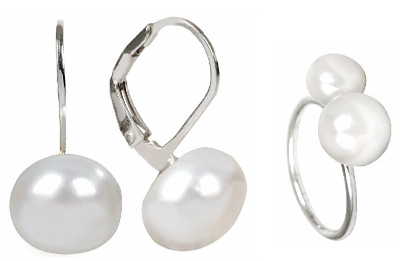 JwL Luxury Pearls Zvýhodněná perlová souprava šperků JL0022 a JL0058