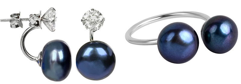 JwL Luxury Pearls Zvýhodněná perlová souprava šperků JL0225 a JL0433