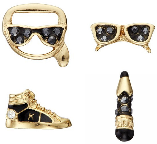 Karl Lagerfeld Sada čtyř náušnic Mini Multi-Charms 5512305