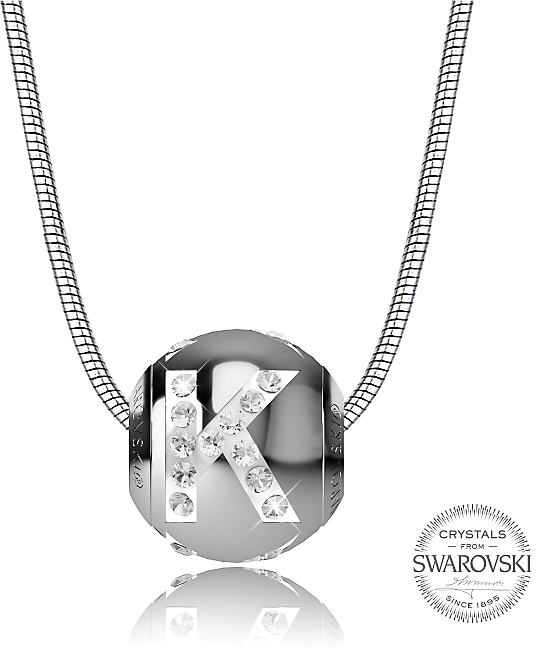 Levien Ocelový náhrdelník písmeno K CLET-K