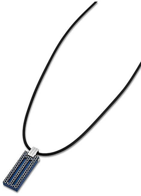 Lotus Style Pánský náhrdelník s modrým přívěskem LS1797-1/2