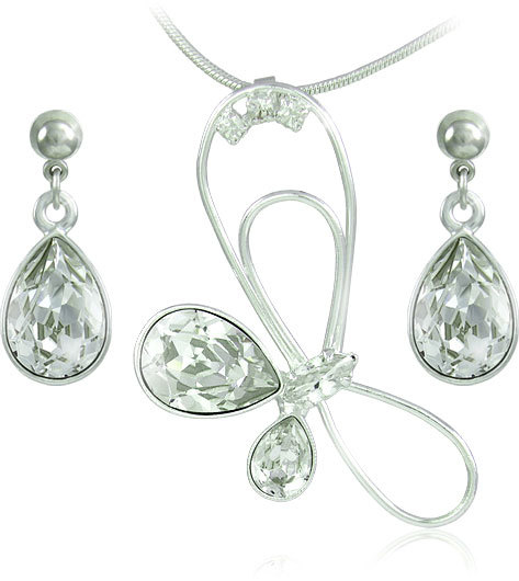 MHM Souprava šperků Debia Crystal 34132 (náušnice, řetízek, přívěsek)