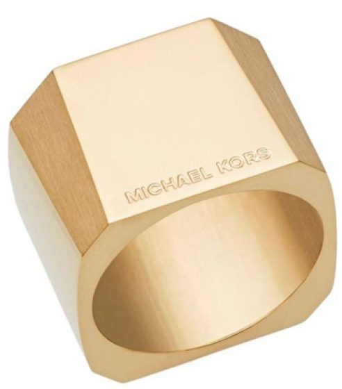Michael Kors Masivní pozlacený prsten MKJ5832710 59 mm