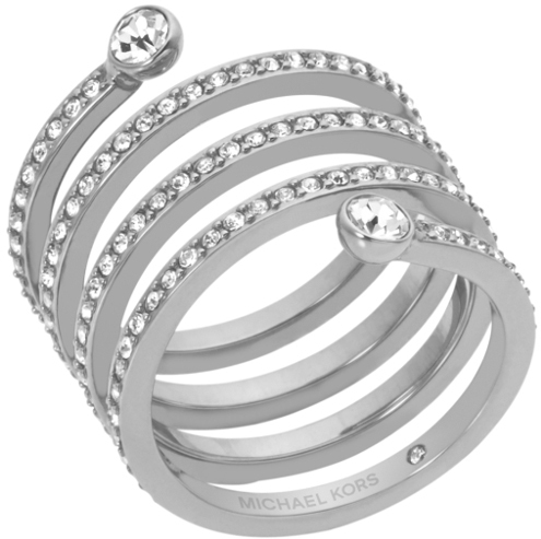 Michael Kors Ocelový prsten s krystaly MKJ4723040 54 mm