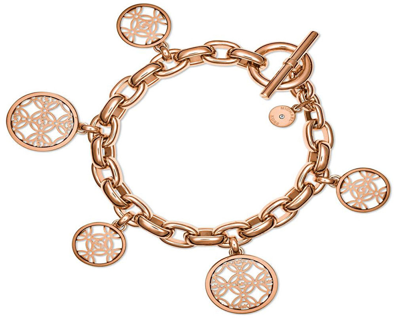 Michael Kors Pozlacený náramek s ornamenty MKJ4474791