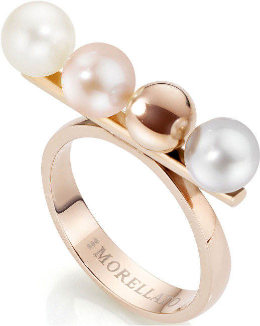 Morellato Ocelový prsten s perlami Lunae Rose SADX05 54 mm