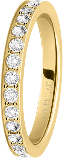 Morellato Pozlacený prsten s krystaly Love Rings SNA39 52 mm