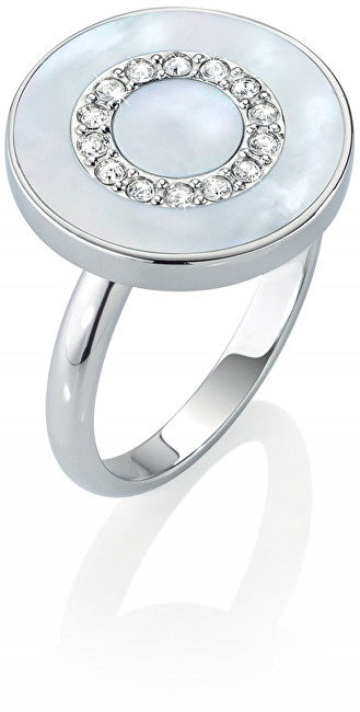Morellato Stříbrný prsten s perletí a krystaly Perfetta SALX09 58 mm