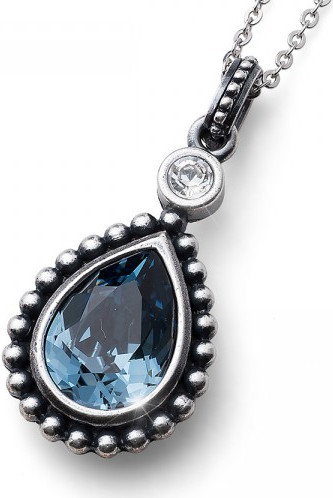 Oliver Weber Náhrdelník s modrým krystalem Antique Drop 11730 207