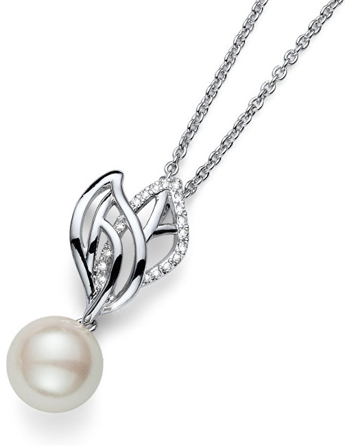 Oliver Weber Něžný náhrdelník s perličkou Working Lyra 11666