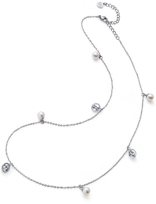 Oliver Weber Ocelový náhrdelník s perličkami Stay 11916