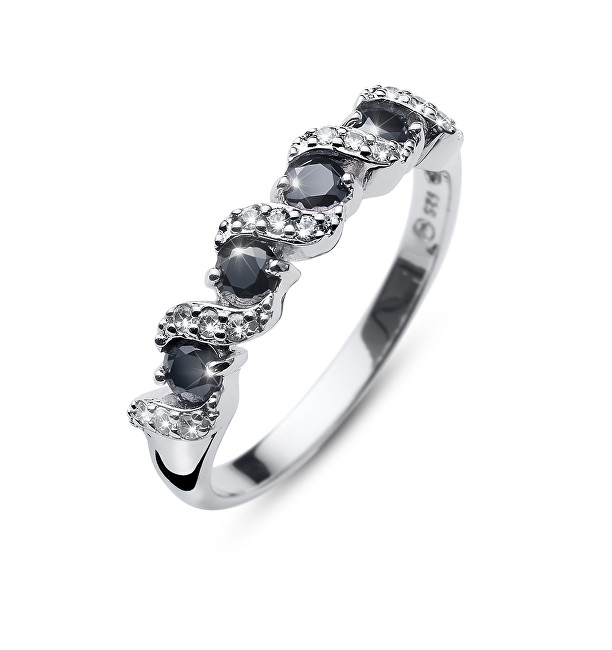 Oliver Weber Originální prsten s krystaly Paso 63236 BLA XL (60 - 63 mm)