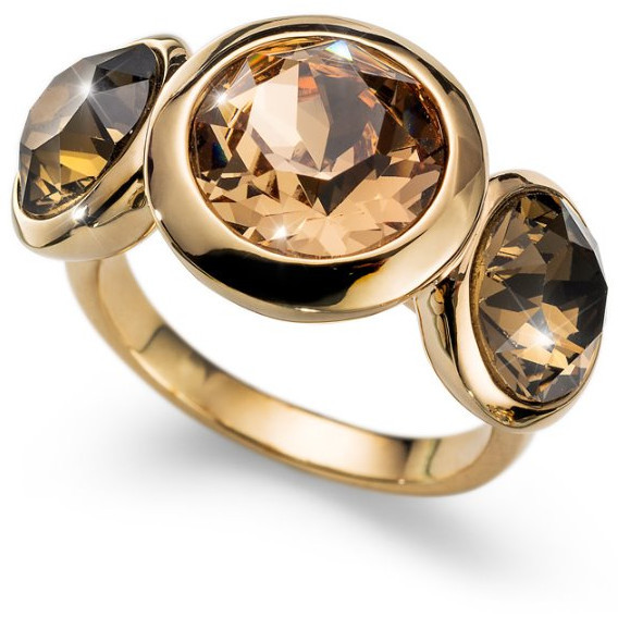 Oliver Weber Pozlacený prsten s krystaly Working Every 41130 246 M (53 - 55 mm)