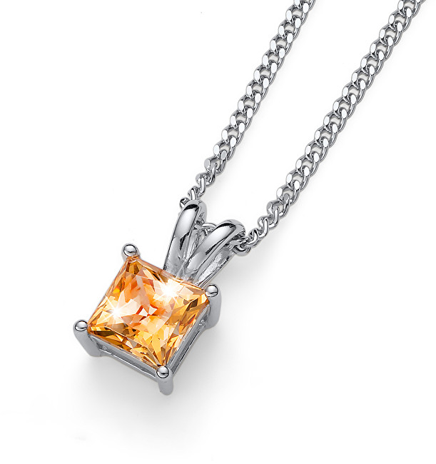Oliver Weber Stříbrný náhrdelník s krystalem Catch 61142 TOP (řetízek, přívěsek)