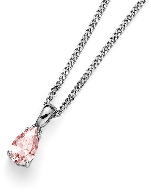 Oliver Weber Stříbrný náhrdelník s krystalem Pear 61148 ROS