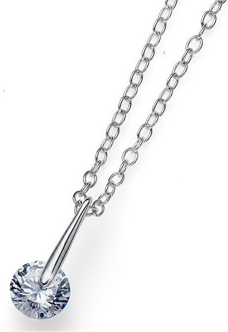 Oliver Weber Stříbrný náhrdelník s krystalem Wheely 61136 (řetízek, přívěsek)