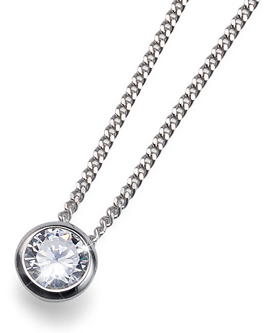 Oliver Weber Stříbrný náhrdelník Solitaire 61118 (řetízek, přívěsek)