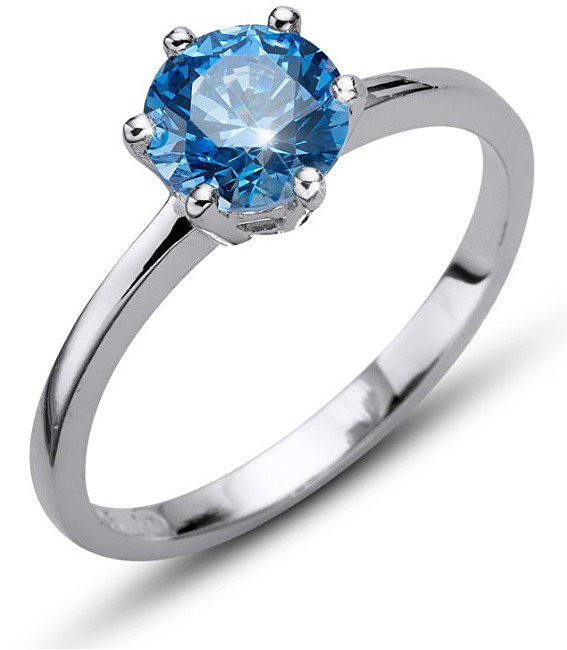 Oliver Weber Stříbrný prsten s krystalem Morning Brilliance Large 63218 BLU S (49 - 52 mm)