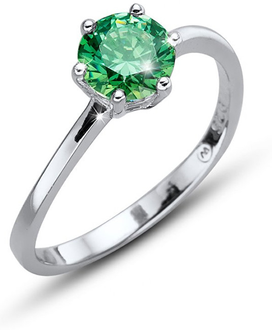 Oliver Weber Stříbrný prsten se zeleným krystalem Morning Brilliance Large 63220 GRE XL (60 - 63 mm)