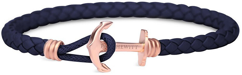 Paul Hewitt Tmavě modrý náramek s kotvou PH-PHL-L-R-N 18 cm