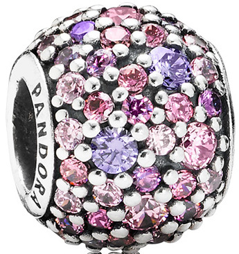 Pandora Korálek s fialovými a růžovými krystaly 791261ACZMX