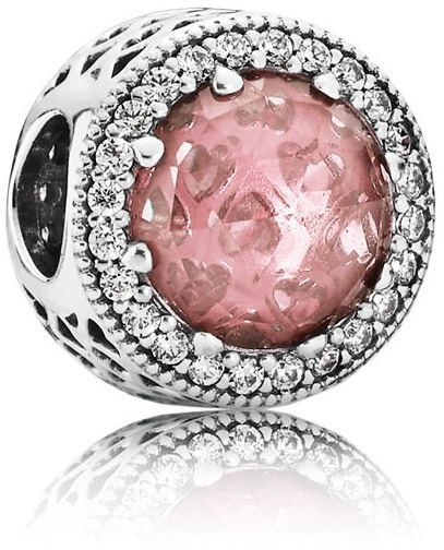 Pandora Luxusní korálek s růžovým krystalem 791725NBP