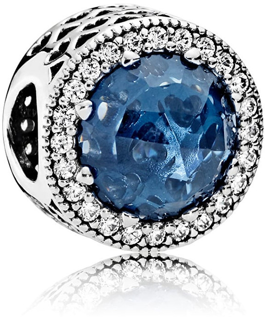 Pandora Luxusní korálek s tmavě modrým krystalem 791725NMB