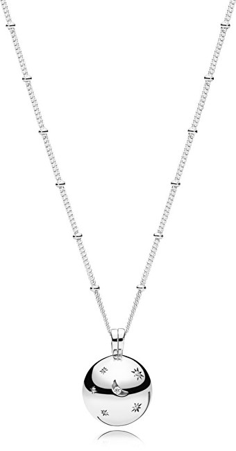 Pandora Luxusní náhrdelník Měsíc a hvězdy 397537CZ-60 (řetízek, přívěsek)