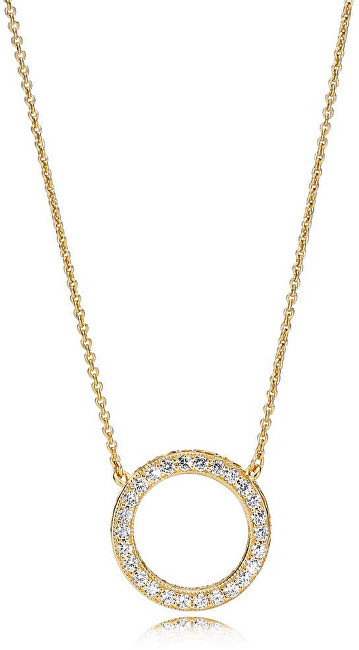 Pandora Luxusní náhrdelník s třpytivým přívěskem 367121CZ-45