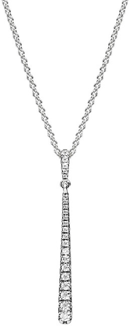 Pandora Luxusní náhrdelník s třpytivým přívěskem 396354CZ-60 (řetízek, přívěsek)
