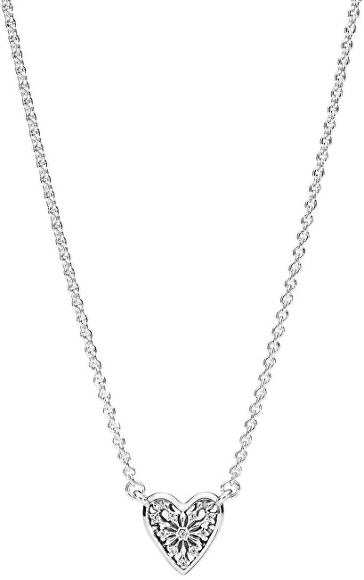 Pandora Romantický náhrdelník Srdce zimy 396370CZ-45