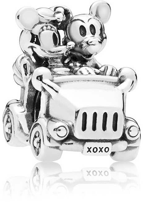 Pandora Stříbrný korálek Mickey a Minnie v autě 797174