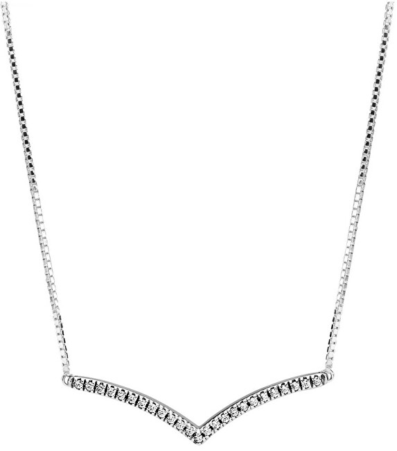 Pandora Stříbrný náhrdelník s kamínky 397802CZ-45