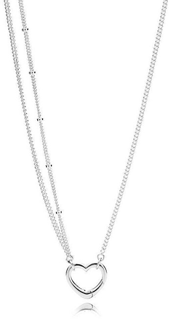 Pandora Stříbrný náhrdelník se srdíčkem 397204-70