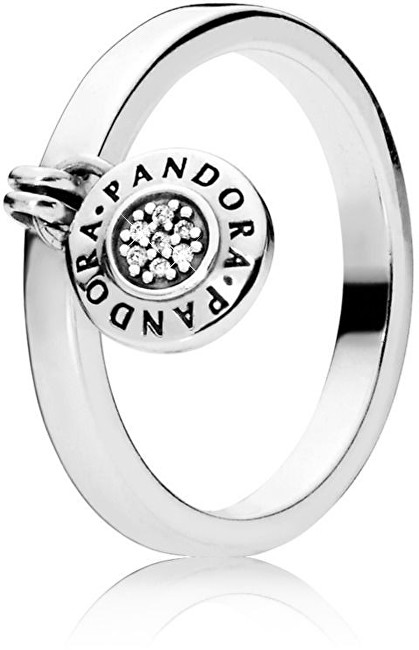 Pandora Stříbrný prsten s přívěskem 197400CZ 52 mm
