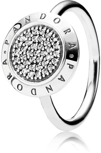Pandora Stříbrný prsten s třpytivými kamínky 190912CZ 52 mm